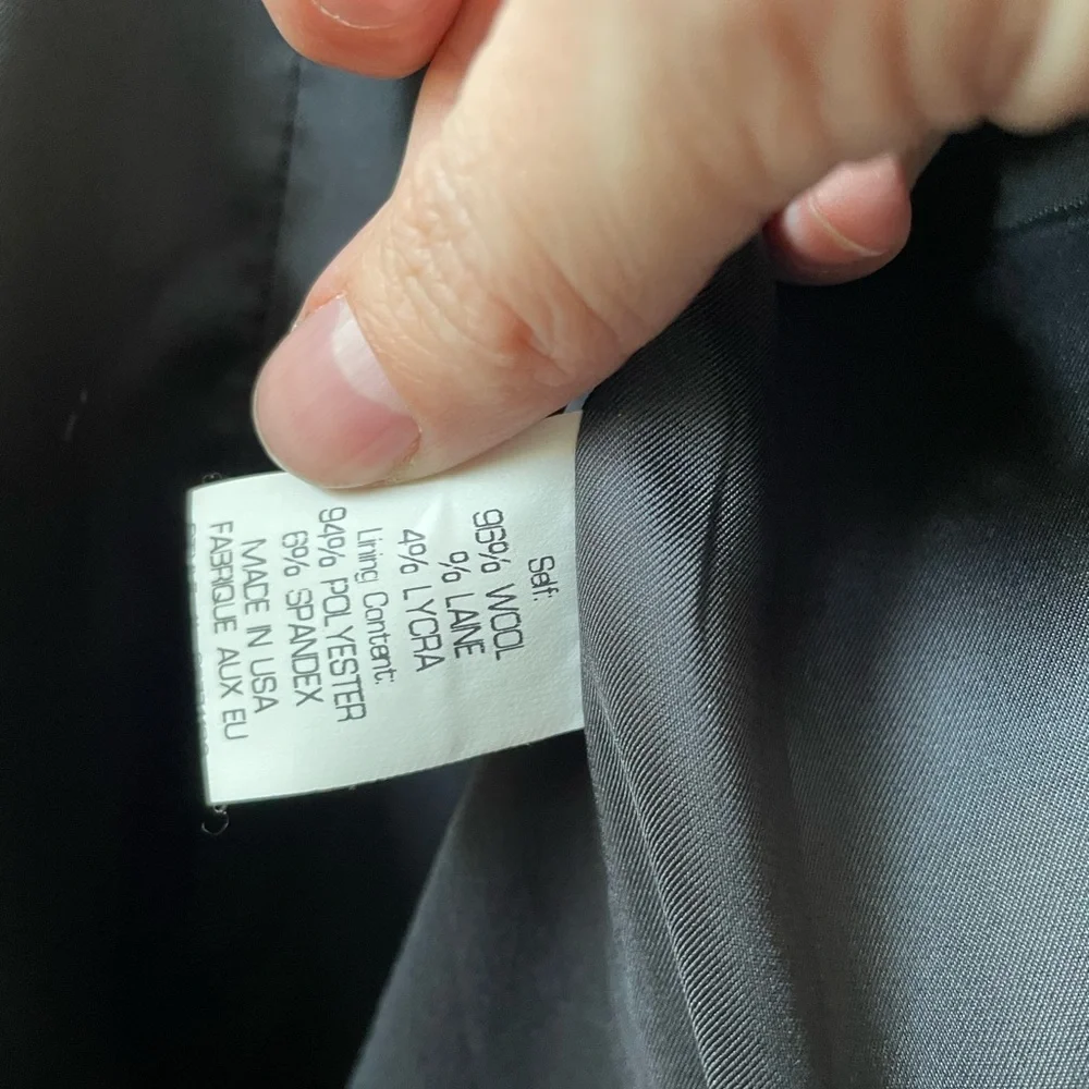 Theory wool blend charcoal grey blazer - Picture 3 of 4